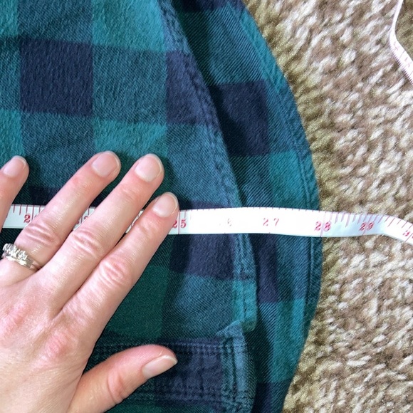 TNA Green and Black Button Down Shirt with Hood - Picture 11 of 13